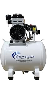 California Air Tools 10020CHAD-22060 2.0 HP Ultra Quiet, Oil-Free Air Compressor, 10 Gallon Tank ...