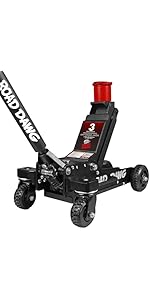 ROAD DAWG 3 Ton Big Wheel Off-Road Jack, Professional Aluminum and Steel Racing Floor Jack with D...