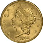 SS Republic Coin - 1863-S Double Eagle