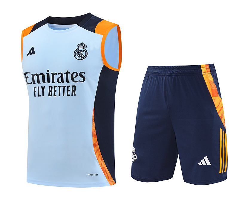 Real Madrid 24-25 Vest Training Set - Light Blue111