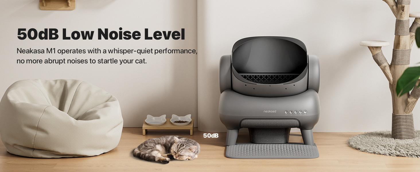 50dB Low Noise Level Self-Cleaning Cat Litter Box