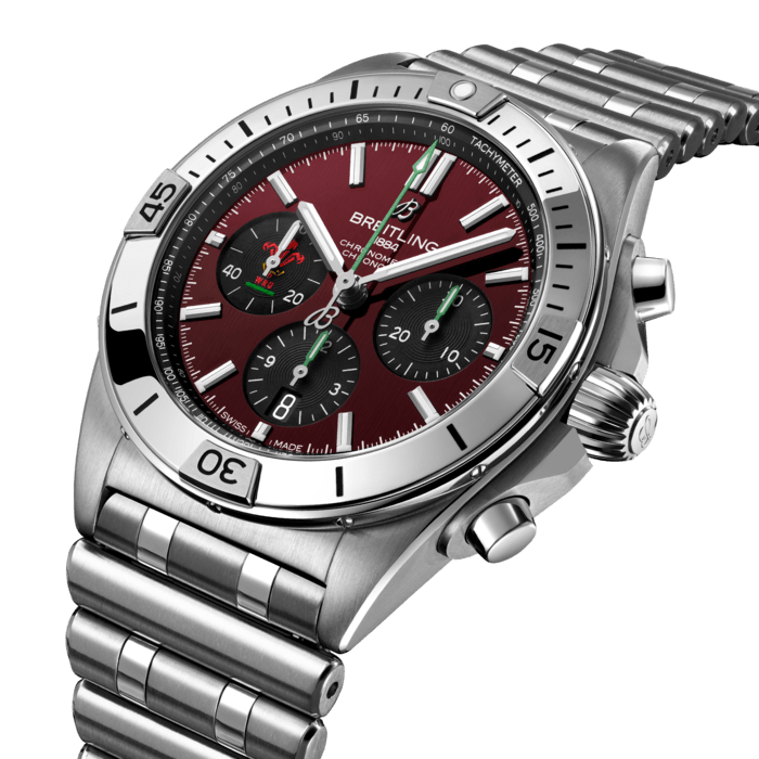 Breitling’s all-purpose watch for the fast and fearless world of rugby.We’re the official timing partner and exclusive luxury watch provide to Six Nations Rugby, the championship known the world over for showcasing exhilarating men and women’s matches between its six competing unions: England, Ireland, Wales, Scotland, France and Italy. Now our Chronomat Six Nations captures their spirit in a special-edition watch series. The six watches, limited to 150 pieces each, feature the signature Chronomat characteristics: the raised rider tabs at the 15 minute marks, the easy-grip onion crown and the classic rouleaux bracelet—all powered by Breitling’s exceptional Manufacture Caliber 01. Each model sets itself apart with the individual union’s colors and logo, as well as a caseback specially engraved with the name of each team, “Six Nations” and the “One of 150” limitation. A powerhouse lineup, the Chronomat Six Nations is available in the UK and select EU countries.