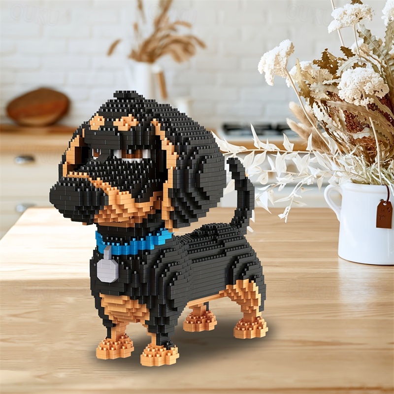 2100pcs Building Blocks Sets Cute Animal Dachshund Dog Holiday Gift Room Decoration Christmas Gift 2024 - US $36.99 –P1