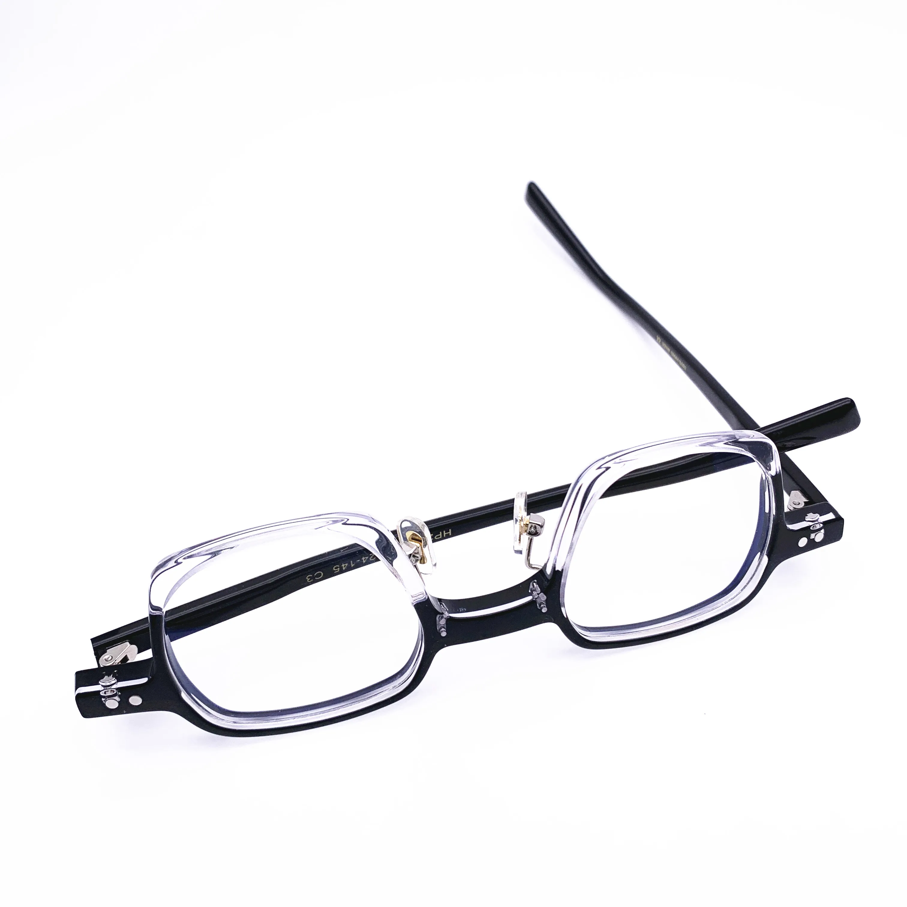 Belight Optical  Men Women Acetate Fancy Square Oval Vintage Retro Small Shape Design Spectacle Frame Precription Lens HP246