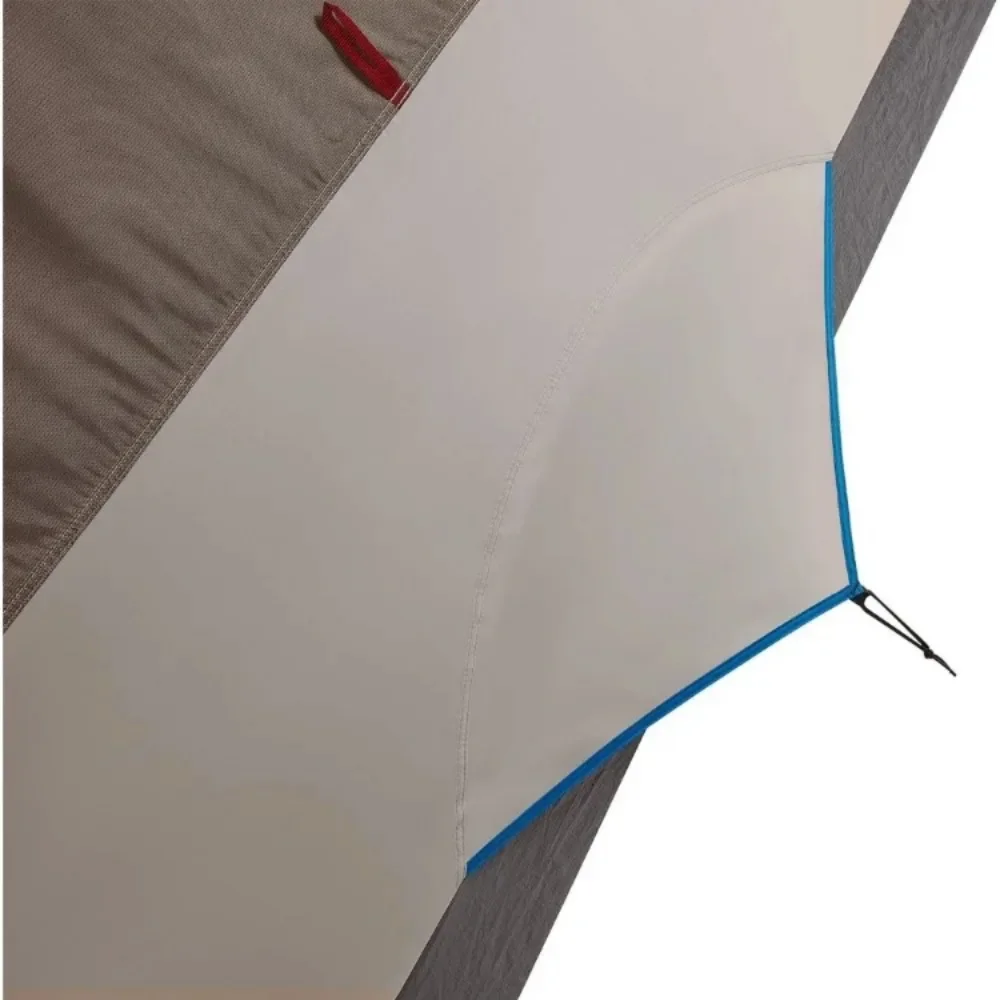 4/6 person windproof tent with enclosed shielded porch option, including rain flies, handbag, additional storage space