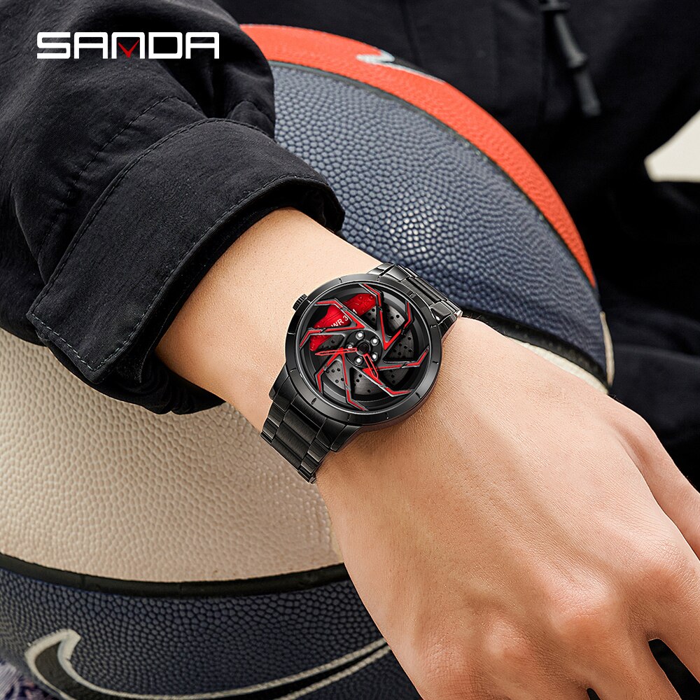 SANDA Luxury Men's Watches Top Brand Fashion Steel Business Quartz Watch Waterproof Wristwatch Clock Relogio Masculino P1088