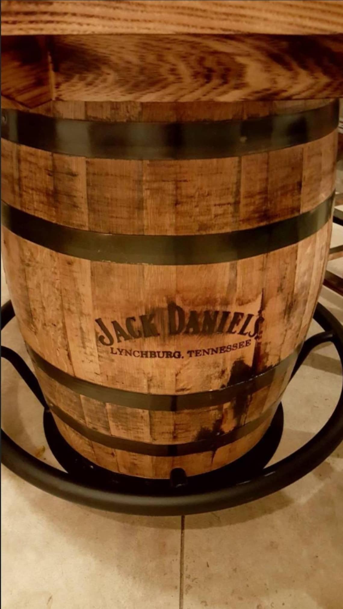 Jack Daniels® Whiskey Barrel Table Top 48 burnt image 3