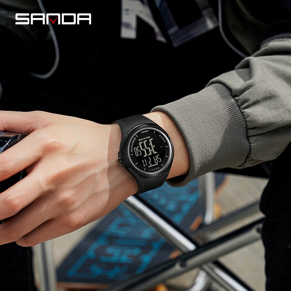 SANDA Fashion Simple Sport Watches Men Military Digital Watch Alarm Clock Shock Resistant Waterproof Relogio Masculino 2131