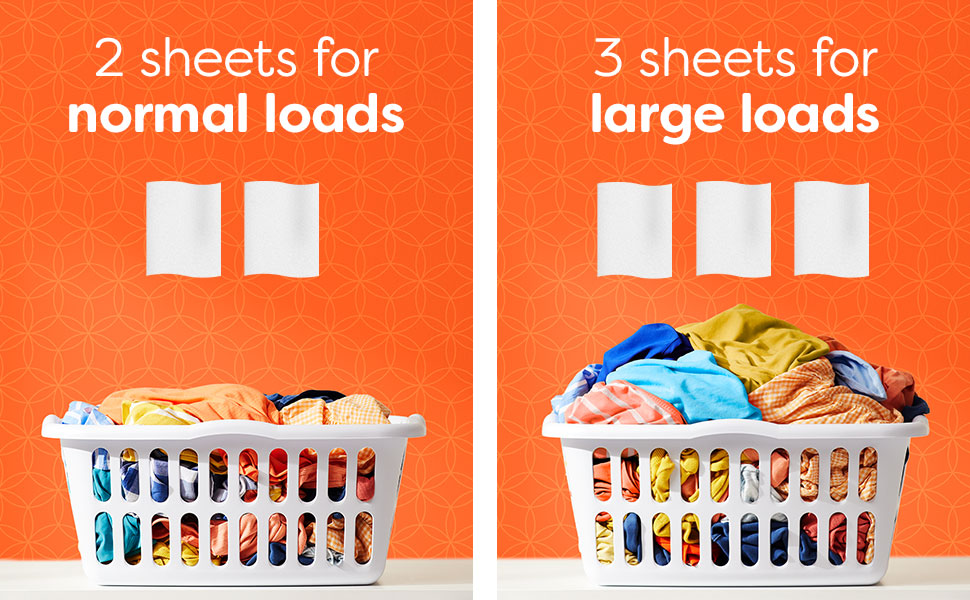 2 sheets for normal loads 3 sheets for large loads