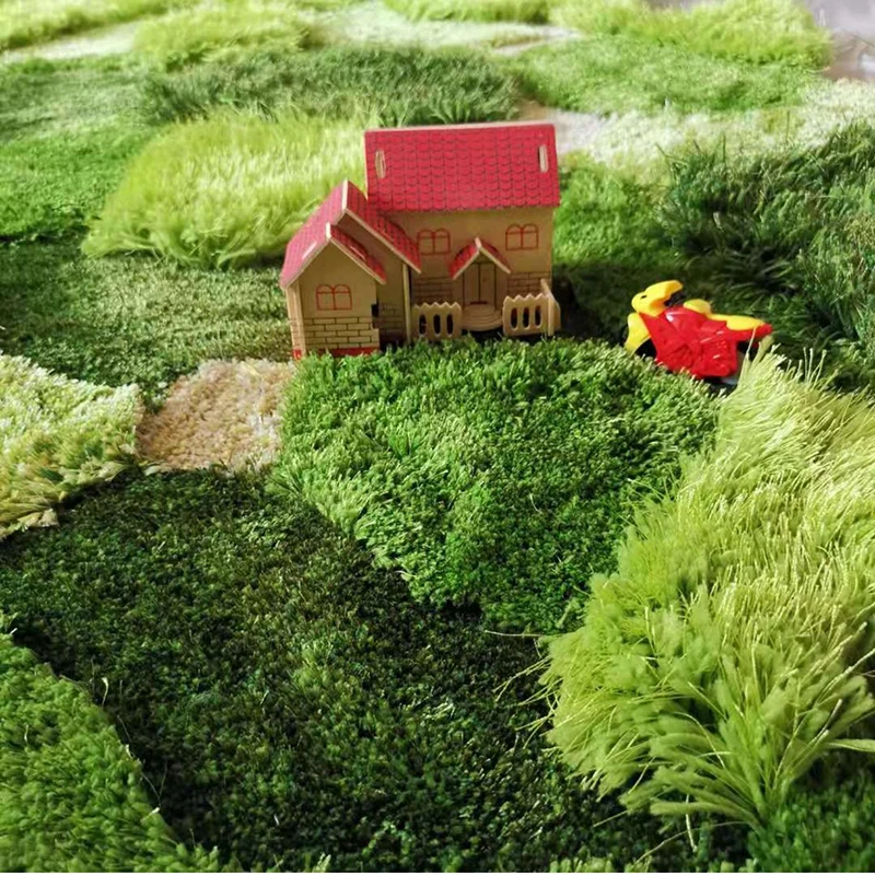 Handmade Round Carpets Imitation Moss Forest Soft Carpet Mats For Living Room Bedroom Bedside Office Rugs School Home Decor Rug