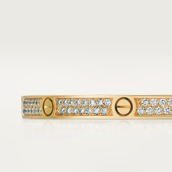 Love bracelet, small model, paved Yellow gold, diamonds