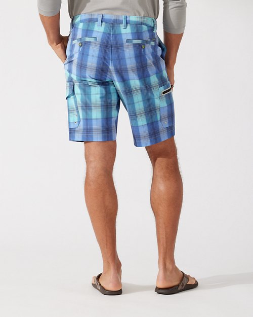 Cayman Isles Sea Plaid IslandZone 10-Inch Hybrid Shorts111