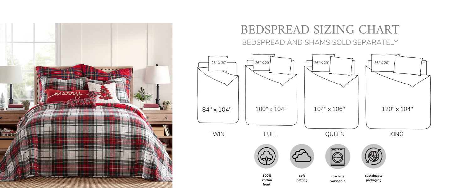 BEDSPREAD SIZING