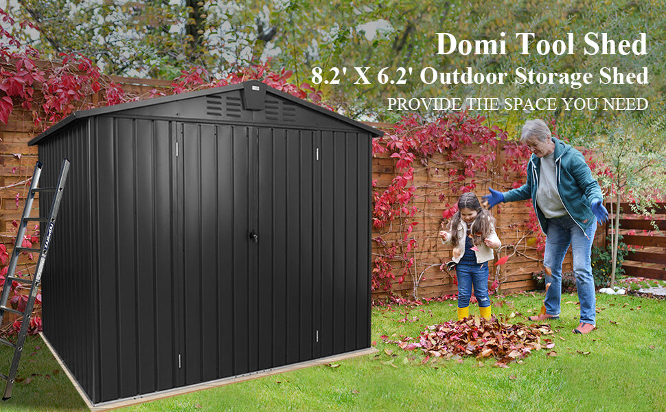 Domi Outdoor Storage Shed 8.2' x 6.2'