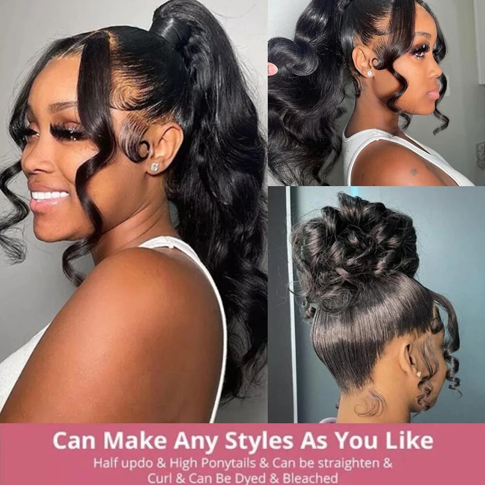 360 Glueless Full Lace Wig Human Hair Transparent 13x4/13x6 Body Wave Lace Front Human Wigs For Black Women Pre Plucked ZWJSH