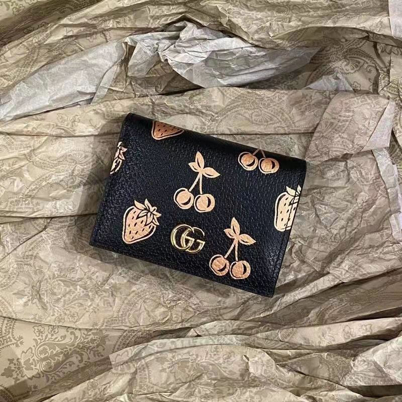 みください︴ 【Gucci】GG Marmont Berry Card Case wallet めしており