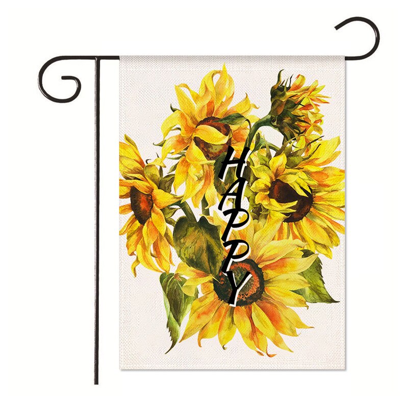 Summer Garden Flag Welcome Flower Garden Banner Seasonal Flower Yard Outdoor Holiday Party Decoration 30*45CM（11.81IN*17.71IN）