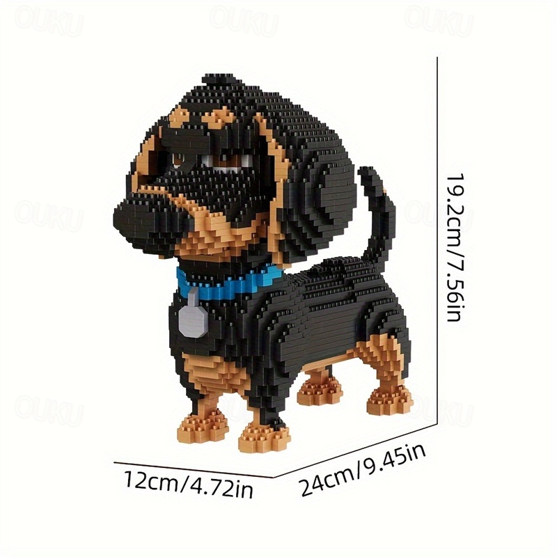 2100pcs Building Blocks Sets Cute Animal Dachshund Dog Holiday Gift Room Decoration Christmas Gift 2024 - US $36.99 –P5