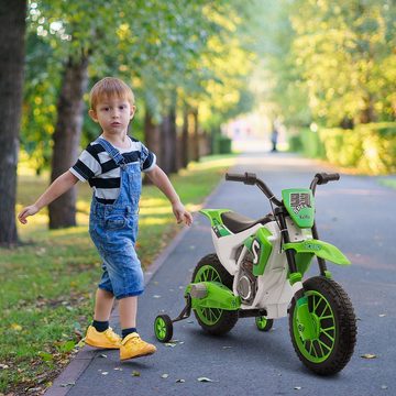 HOMCOM electric children's motorcycle electric vehicle with 2 removable support wheels for children aged 3 and over, load capacity 30 kg, (1 piece), including battery and charger