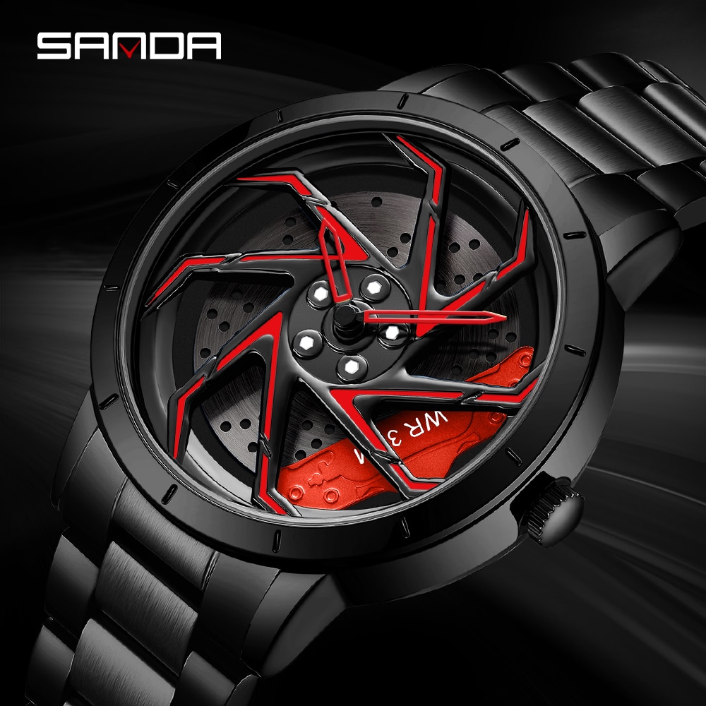 SANDA Luxury Men's Watches Top Brand Fashion Steel Business Quartz Watch Waterproof Wristwatch Clock Relogio Masculino P1088