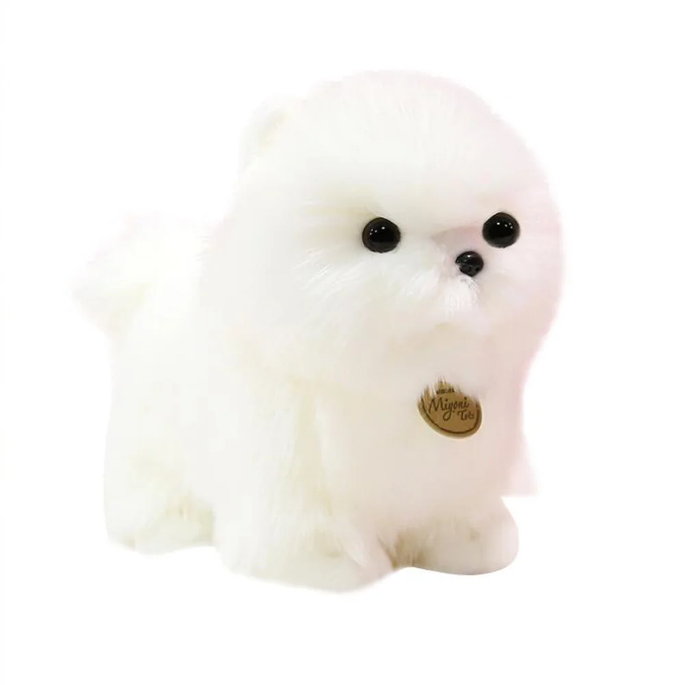 Cartoon Cute White Pomeranian Dog Stuffed Children Plush Toy