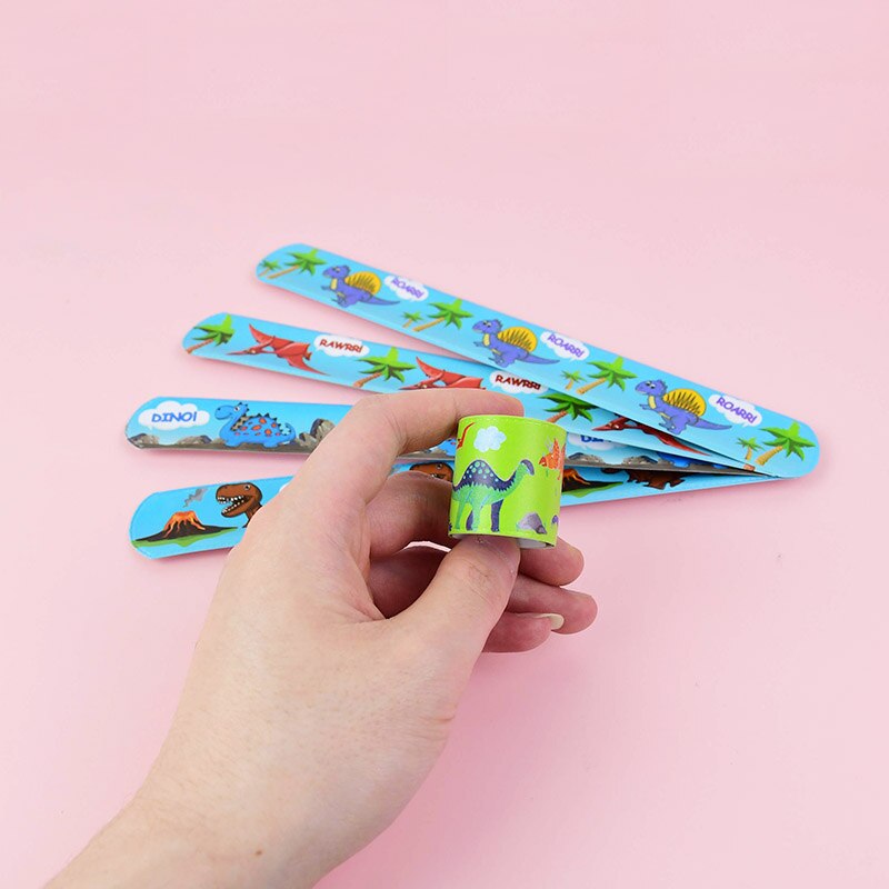 10pcs Dinosaur Clap Circle Toys Jungle Safari Birthday Party Jurassic World Dino Party 1st Boy Roar Birthday Party Favor Gifts