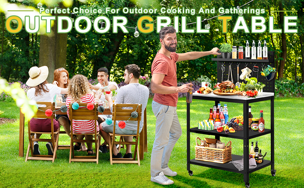 outdoor grill table