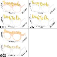 10pcs Paper Bachelorette Party Glasses Pink Team Bride White Bride to be Glasses Hens Bachelorette Party Glasses Decor Supplies
