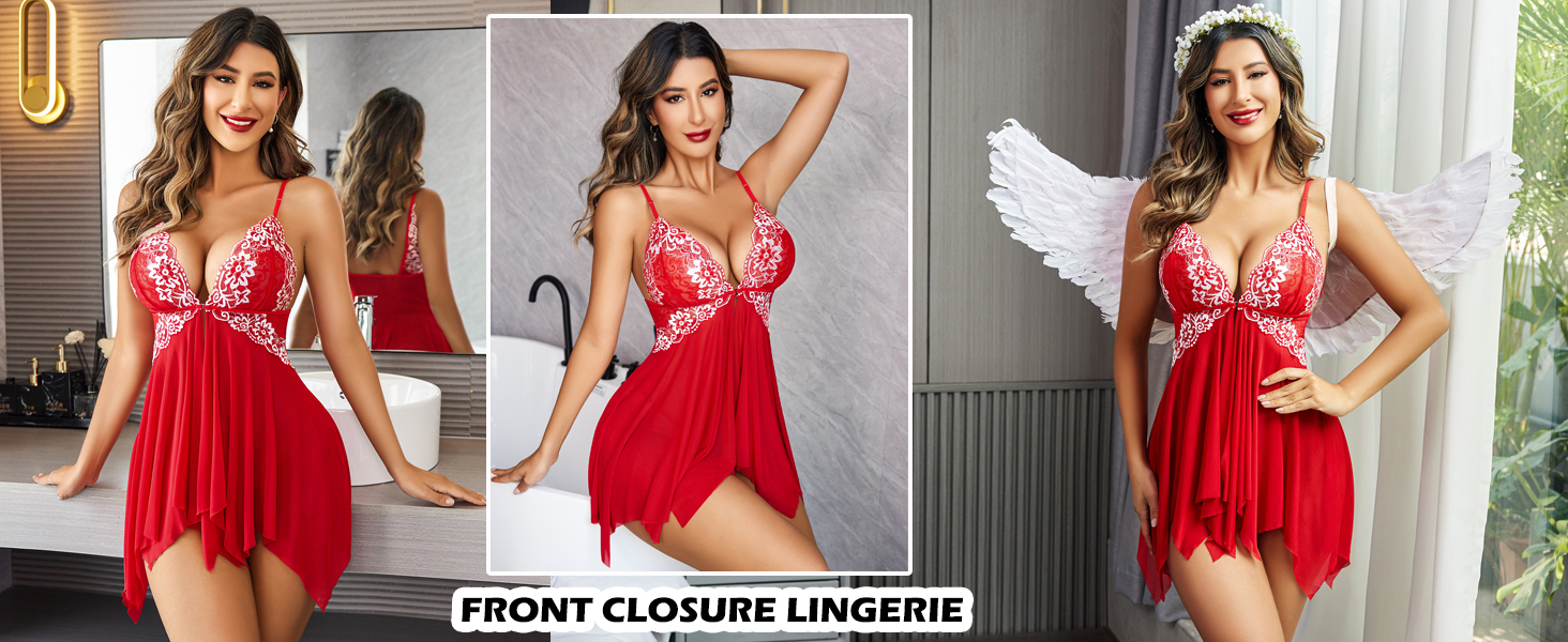 red lingerie for women