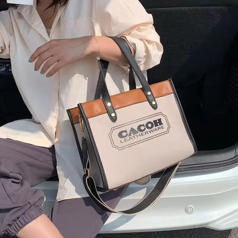 Large Capacity stylish bag women's bag 2023 new popular shoulder messenger bag all-match commute portable tote bag