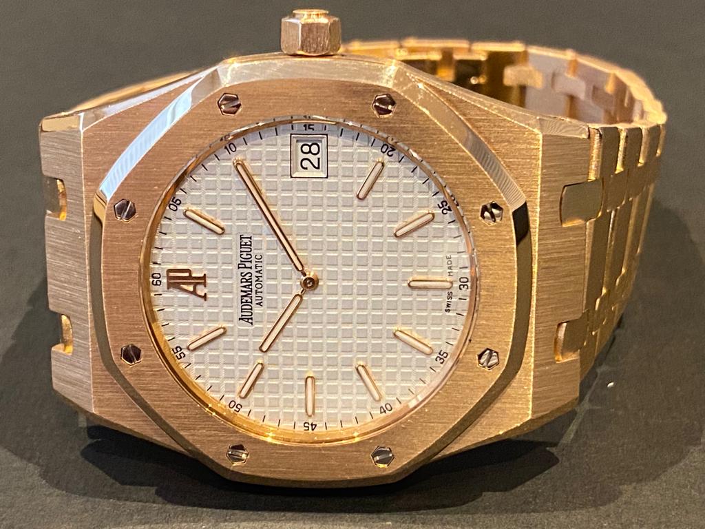 Audemars Piguet Royal Oak Rose Gold 41mm White Dial, 51% OFF