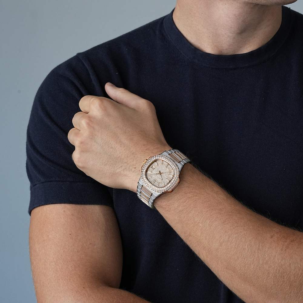 Iced out watch-Yika Jewelry