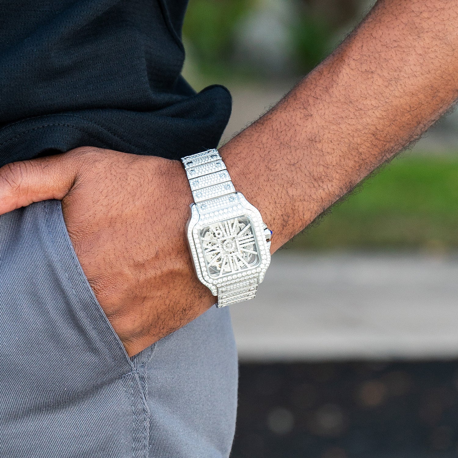 Iced out watch-Yika Jewelry