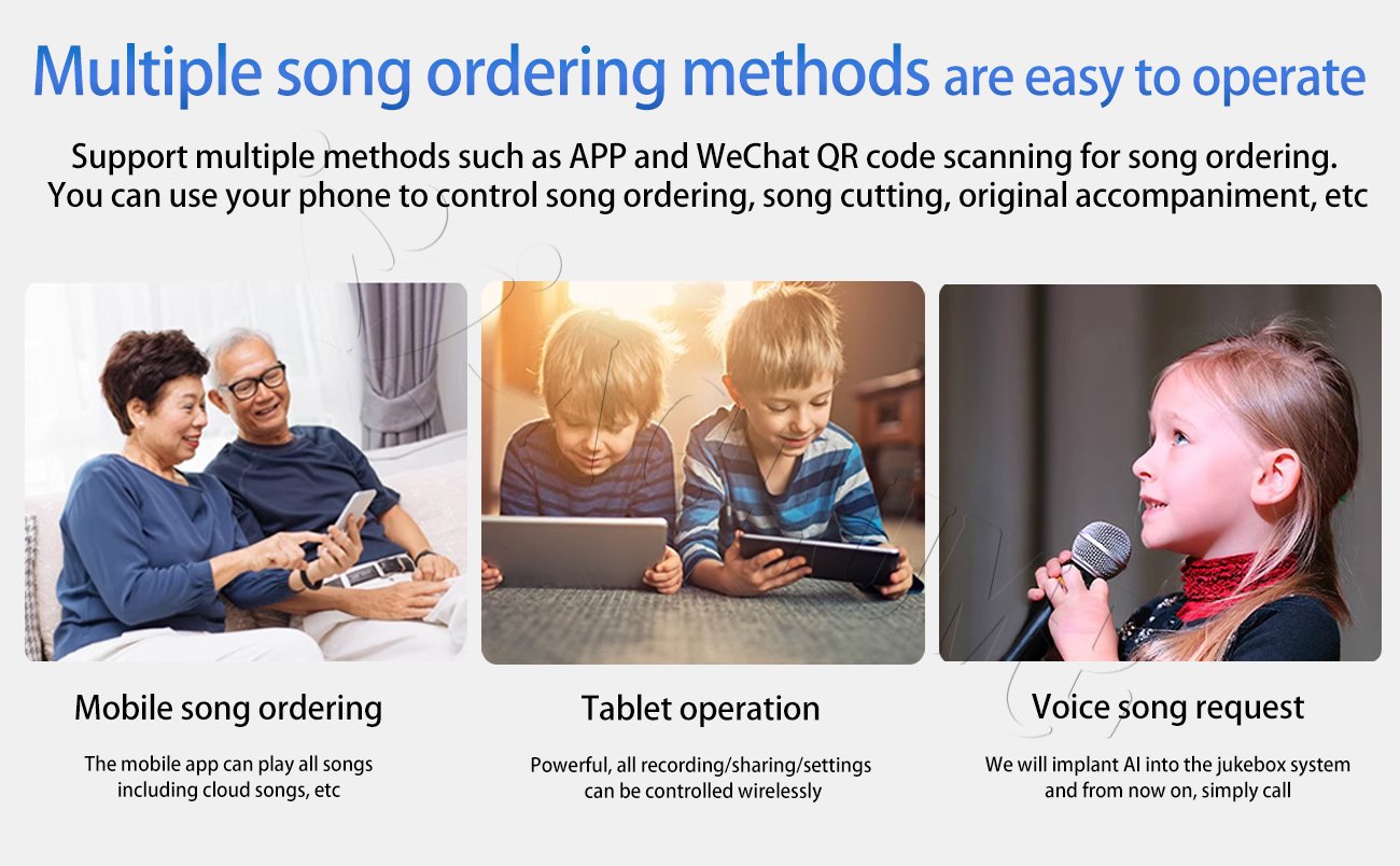 multiple song ordering control methods are easy to operate