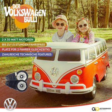 Actionbikes Motors electric children's car electric car VW Bus Bulli T1, load capacity 40 kg, (2 pieces), EVA solid rubber tires - VW Bulli - from 3 years. Children's electric car