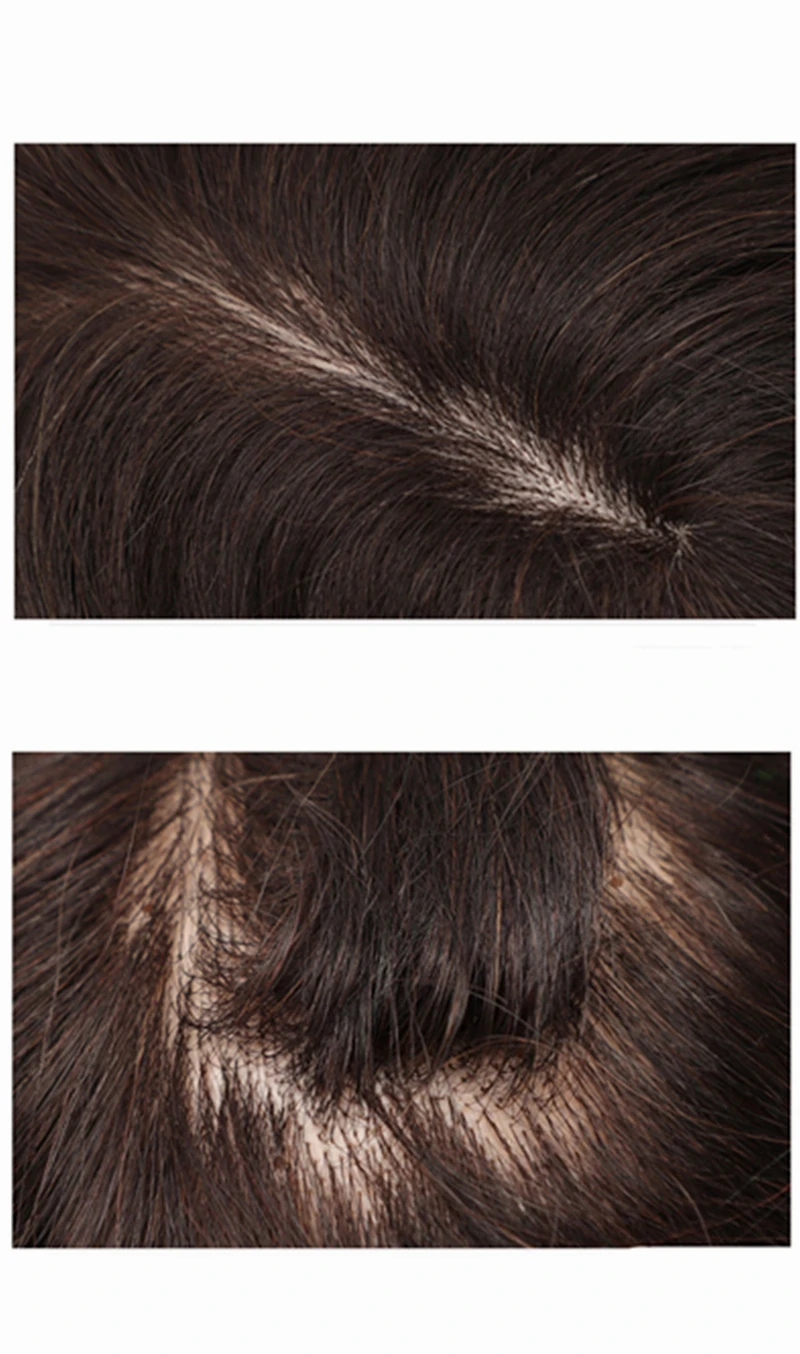 Toupee for Men Human Hair Pieces Hair Unit Wig Male Toupee Replacement System Men's Capillary Peotese Natural Black with Tapes