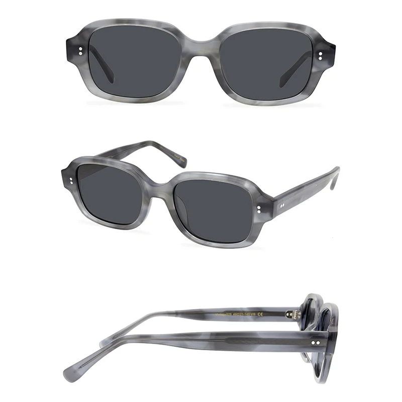 Belight Optical Handmade Quality Cool Vintage Retro Square  Women Men UV400 Protection with Case Oculos Punk Sunglasses  525