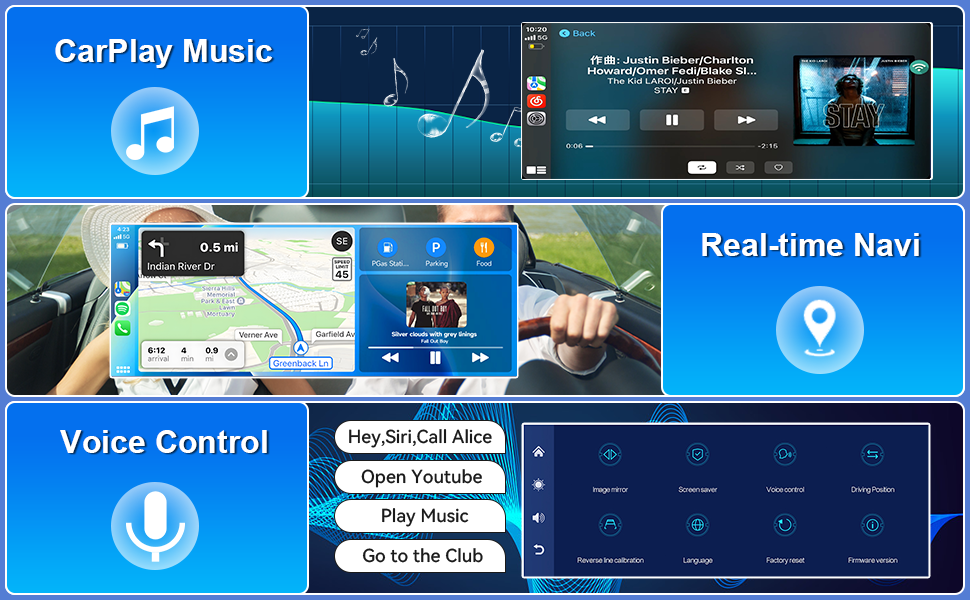 Wireless Car Stereo with Apple Carplay