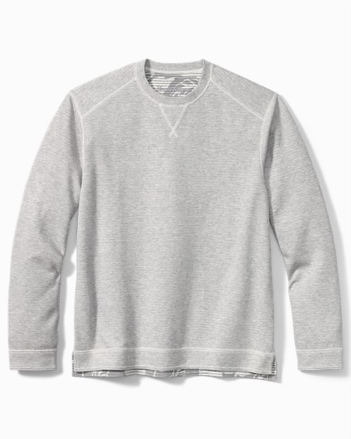 Big and Tall Costa Flora Reversible Crewneck Sweatshirt