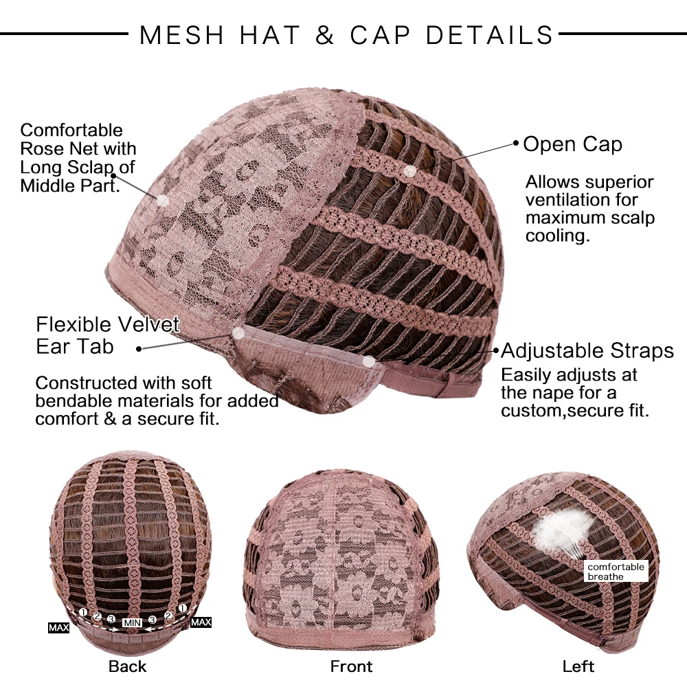 ALAN EATON Short Copper Red Wigs for Men Synthetic Fluffy Natural Wig Heat Resistant Halloween Cosplay Wig Auburn Pixie Cut Wig