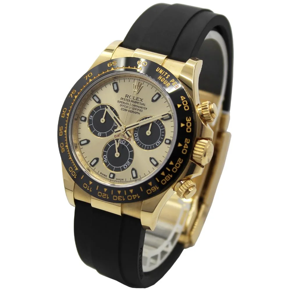 Rolex Cosmograph Daytona Oysterflex 116518LN (Gold Dial) | Chronofinder.com  – Chronofinder Ltd