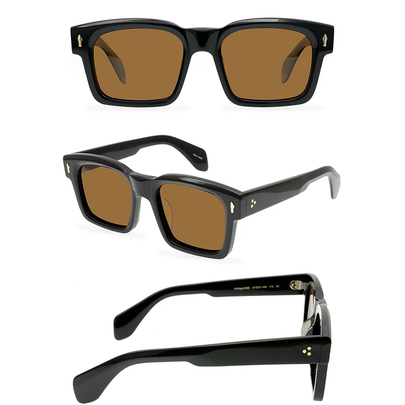 Belight Optical New Arrival Handmade Quality Classical Square Shape Women Men UV400 Protection with Case Oculos  Sunglasses 9589