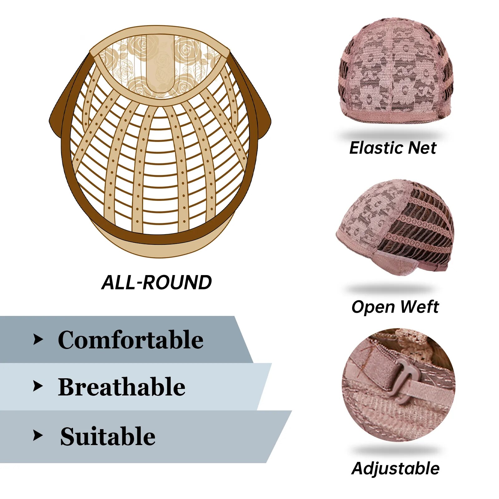 HENRY MARGU Ombre Brown Platinum Blonde Synthetic Wig with Bangs Long Straight Natural Hair Wig for Women Cosplay Heat Resistant