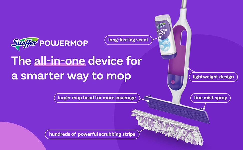 The all-in-one device for a smarter way to mop. 