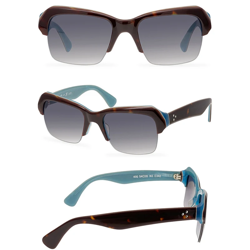 Belight Optical Colorful Matte Acetate  Handmade Quality Irregular Women Men UV400 Protection with Case Oculos Sunglasses 400