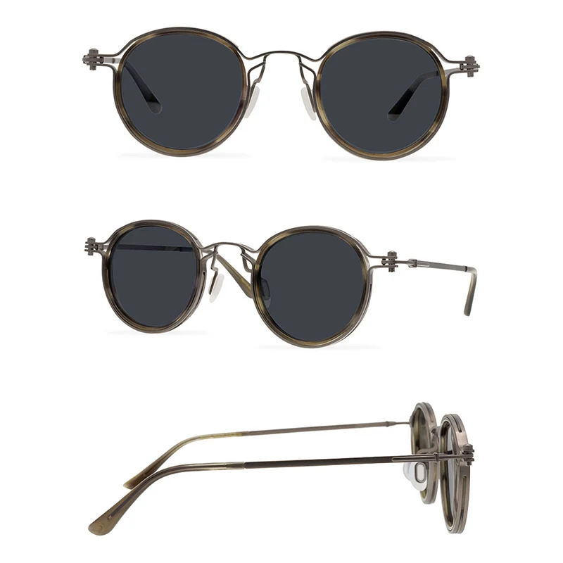 Belight Optical Japan Handmade Quality Cool Vintage Retro Women Men UV400 Protection with Case Oculos Punk Sunglasses SC031