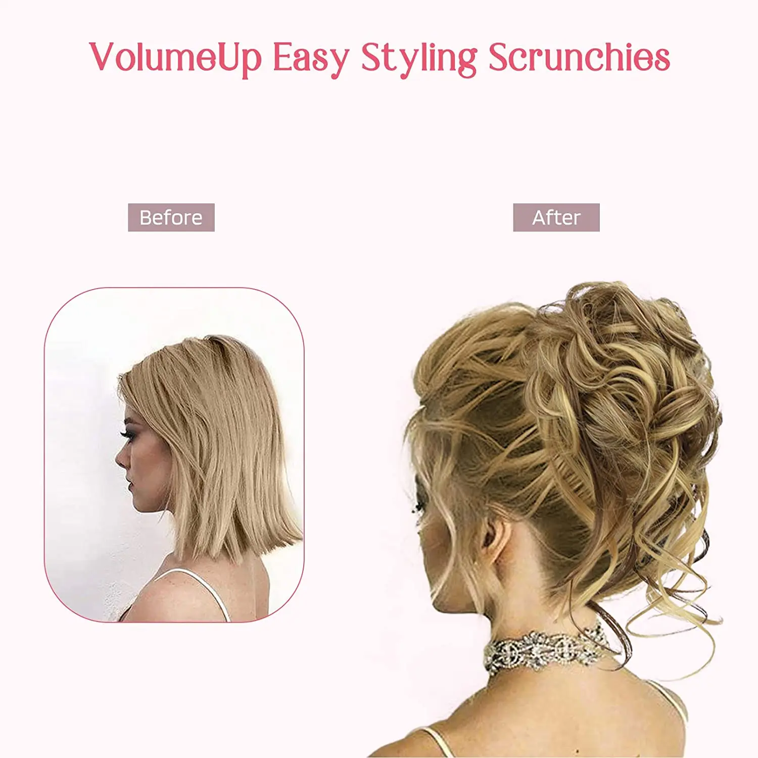 Messy Synthetic Chignon Donut Hair Bun Extensions Curly Hair Scrunchies Hairpieces Donut Updo Hair Pieces For Women Girls