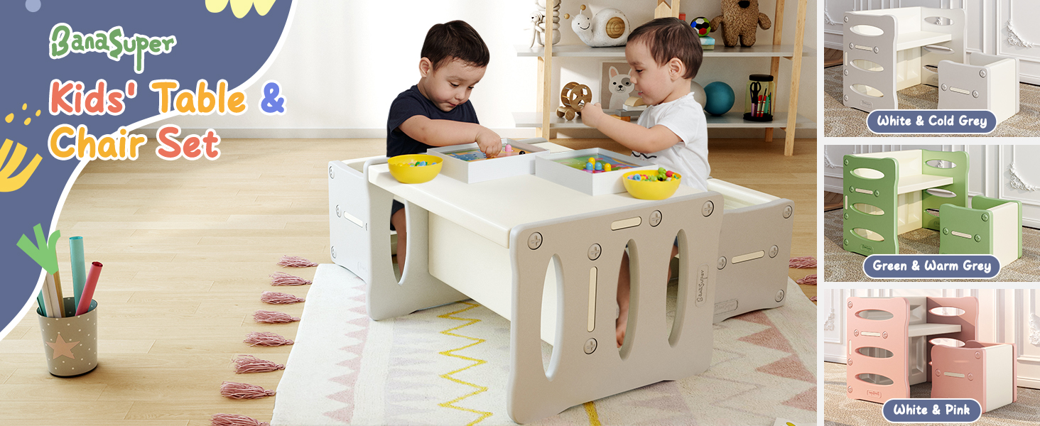 Kids table and chairs set for toddlers