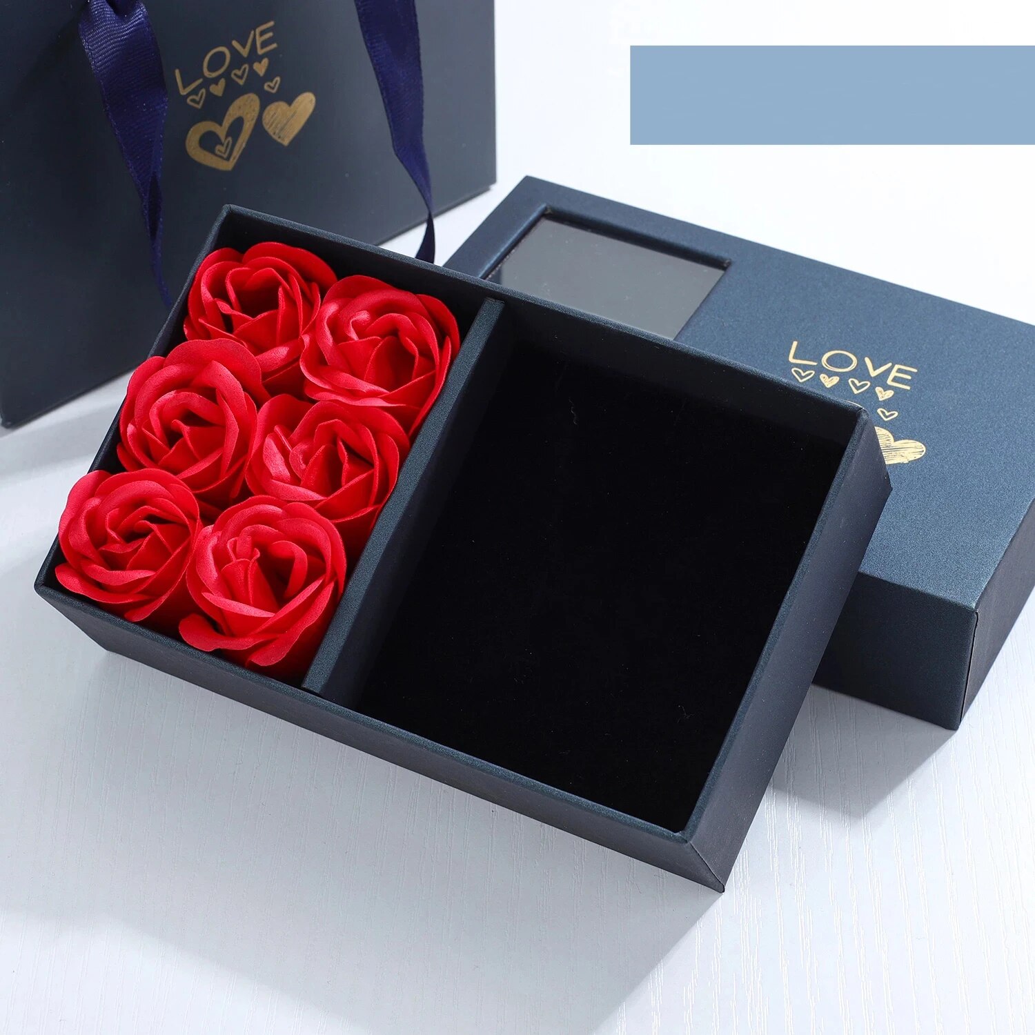 Eternal Life Flower Jewelry Box World Cover 6 Rose Gift Box Box .-Not Sold Separately.