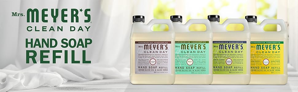 Mrs. Meyer's hand soap, bulk hand soap